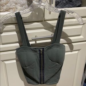 Full Tilt Zip Up Crop Top